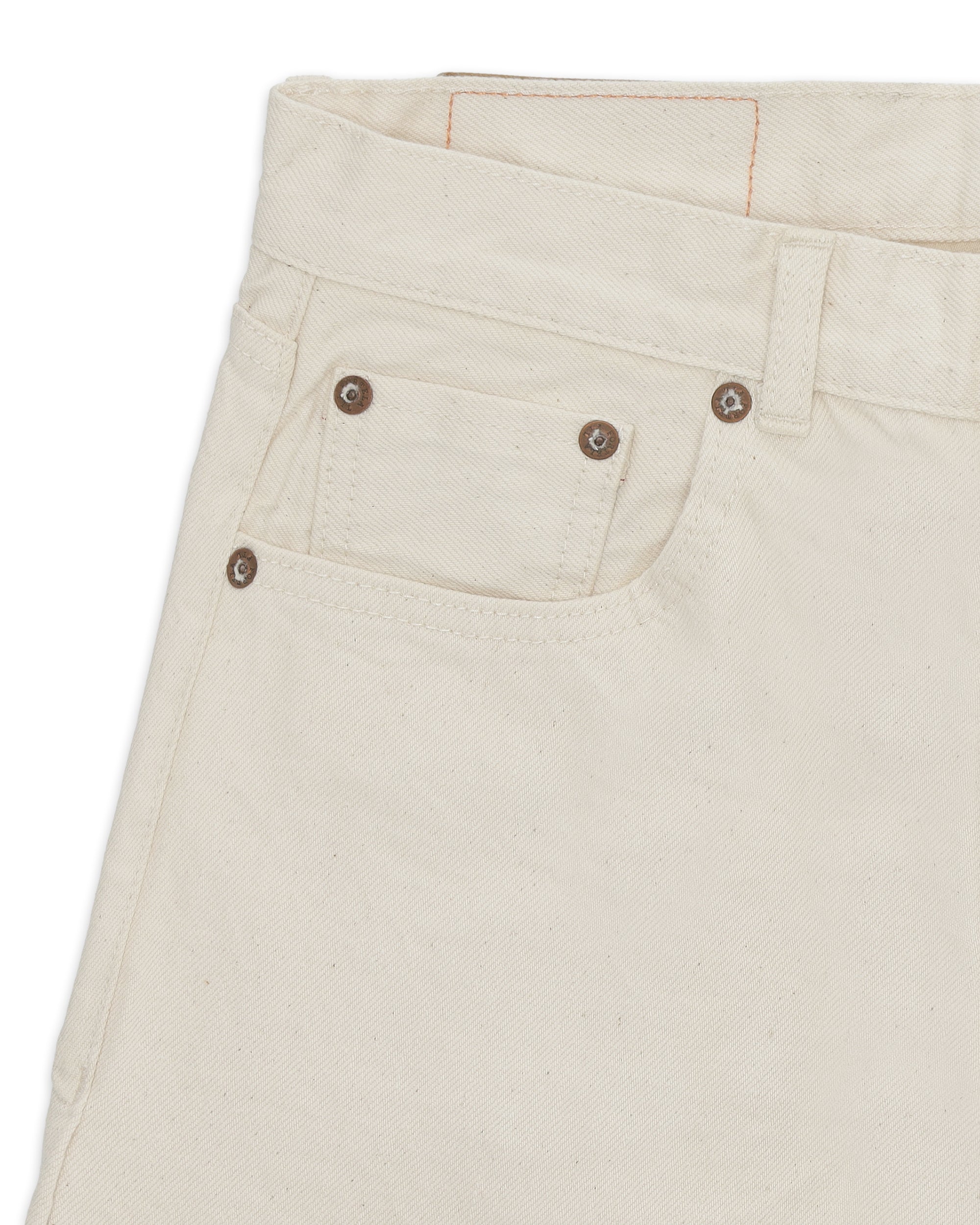 Johnjap Denim Selvedge 5-pocket Regular Fit Ecru'