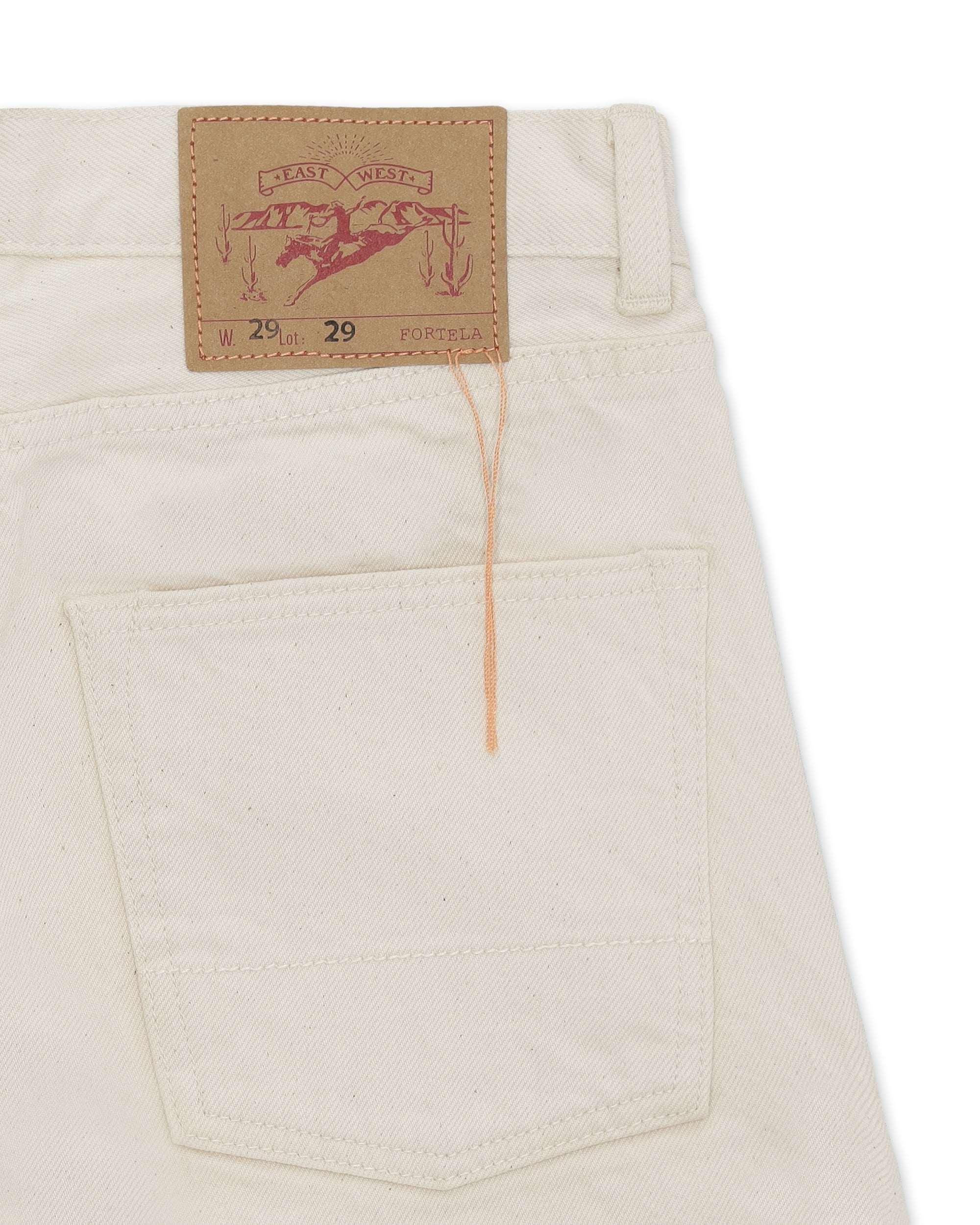 Johnjap Denim Selvedge 5-pocket Regular Fit Ecru'