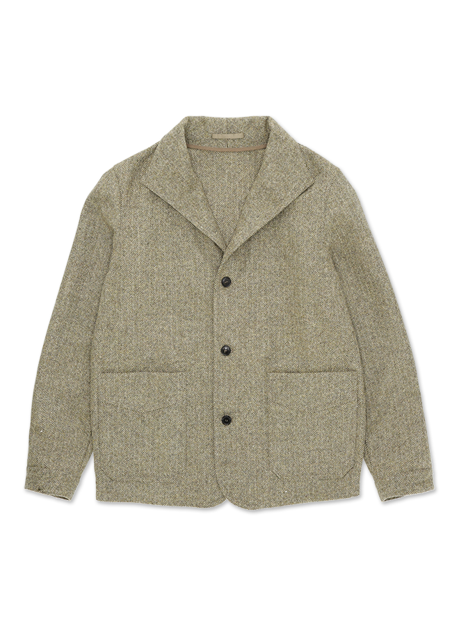 Scotland Giacca In Herringbone Di Lana