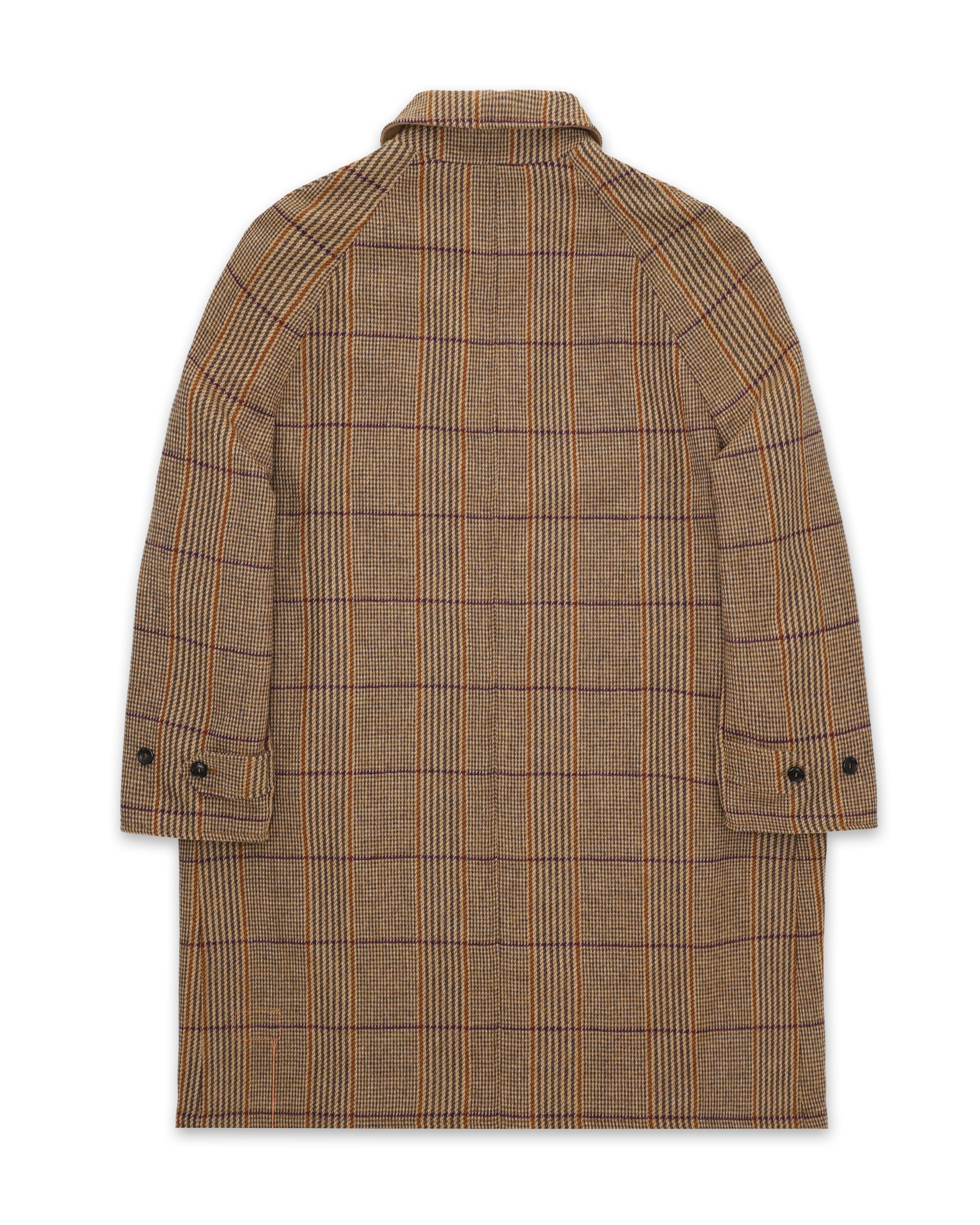 Stanford Check Wool Double-Faced Single-breasted Coat