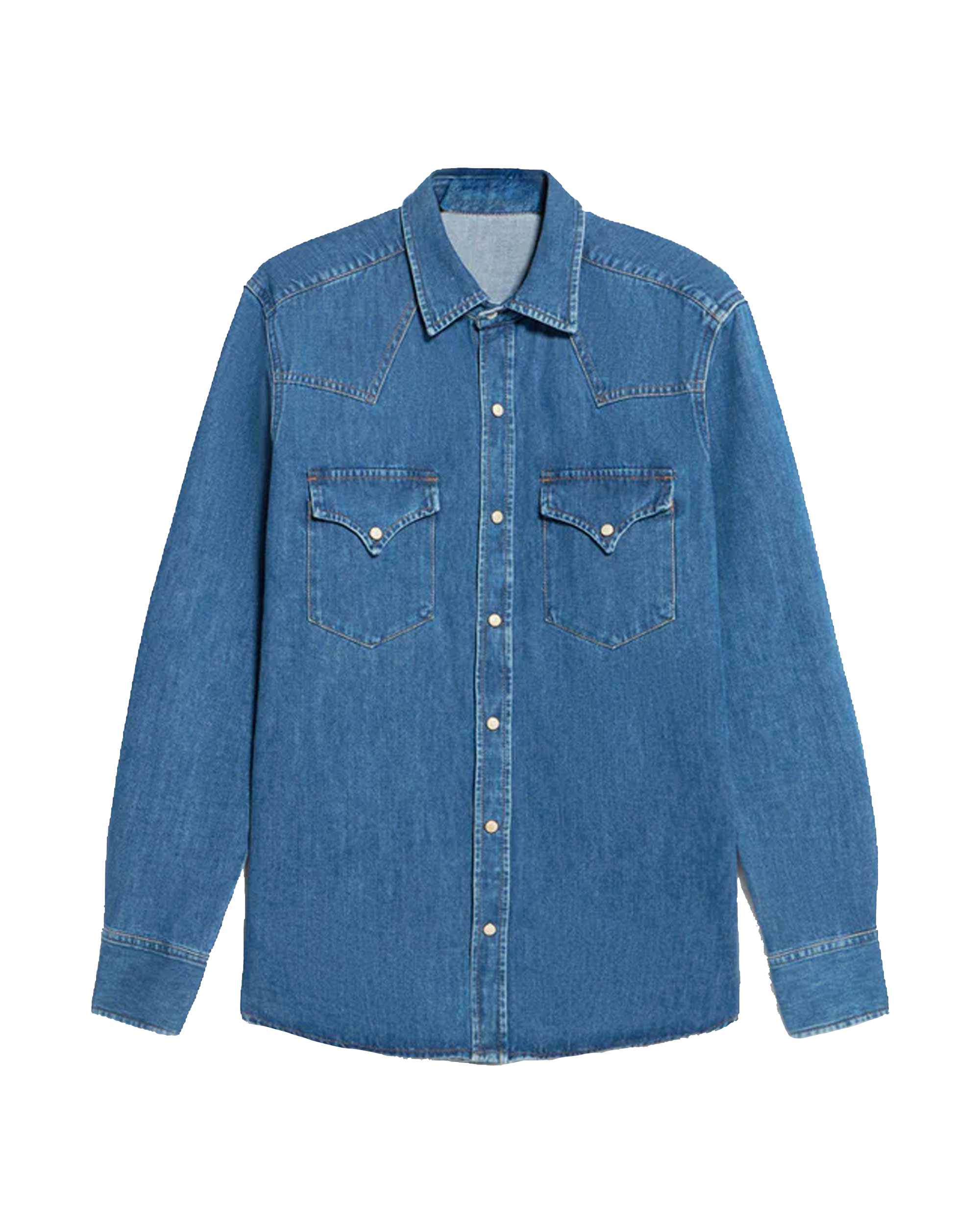 Ntex Camicia Texana In Denim Stone Wash
