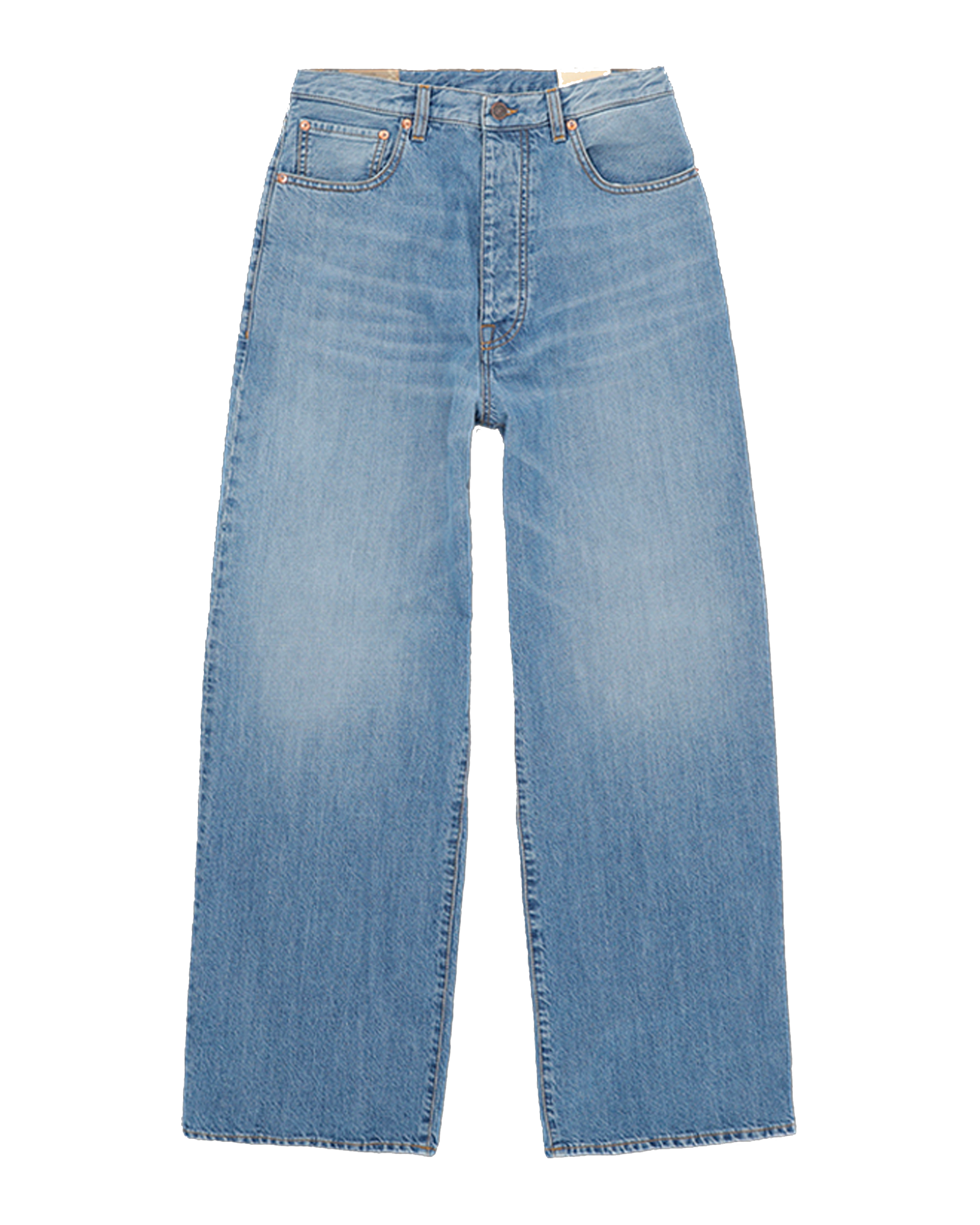 Jaron Trousers Gamba Ampia Denim Bleach Wash