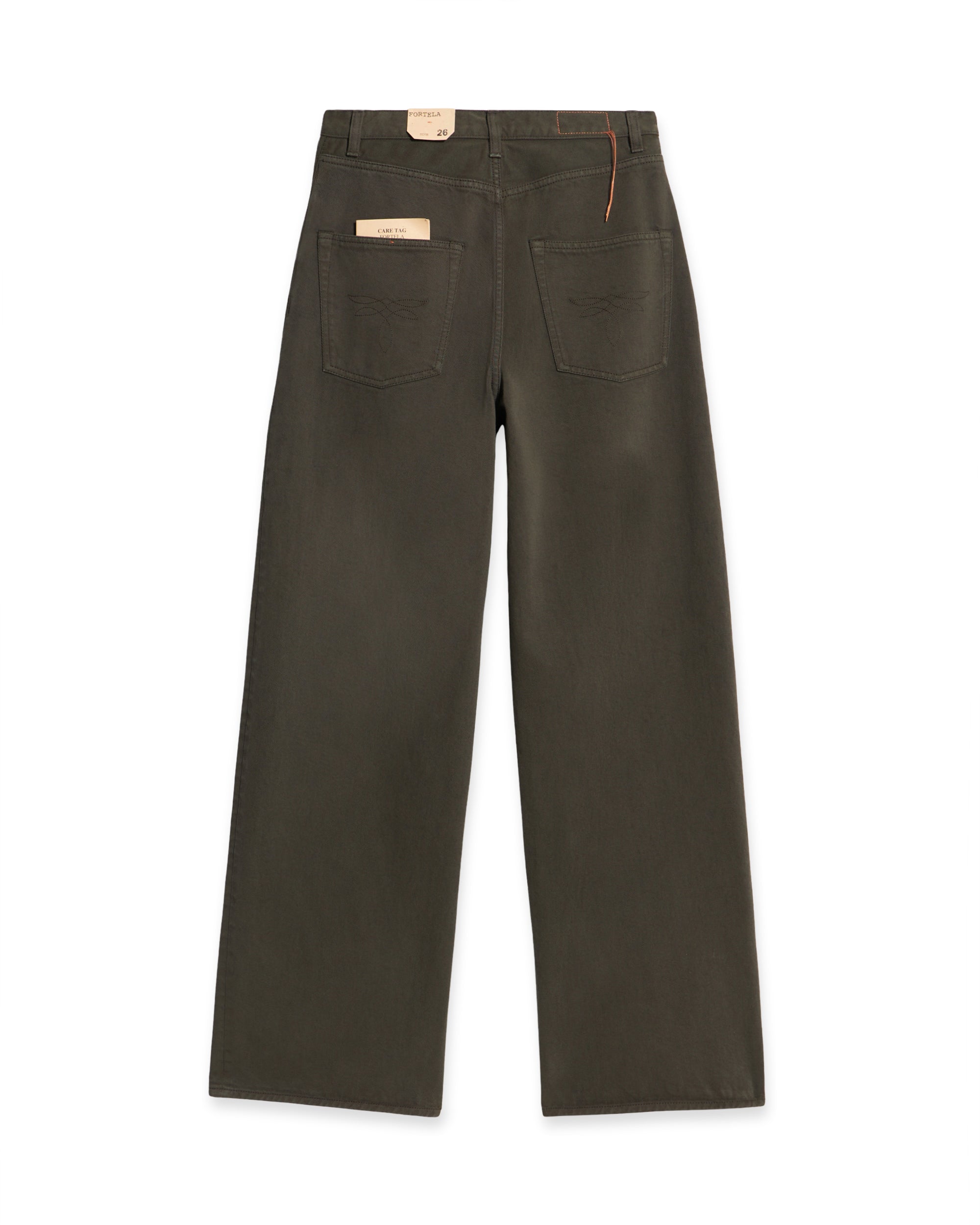 Jaron Trousers Wide-leg Bull Cotton