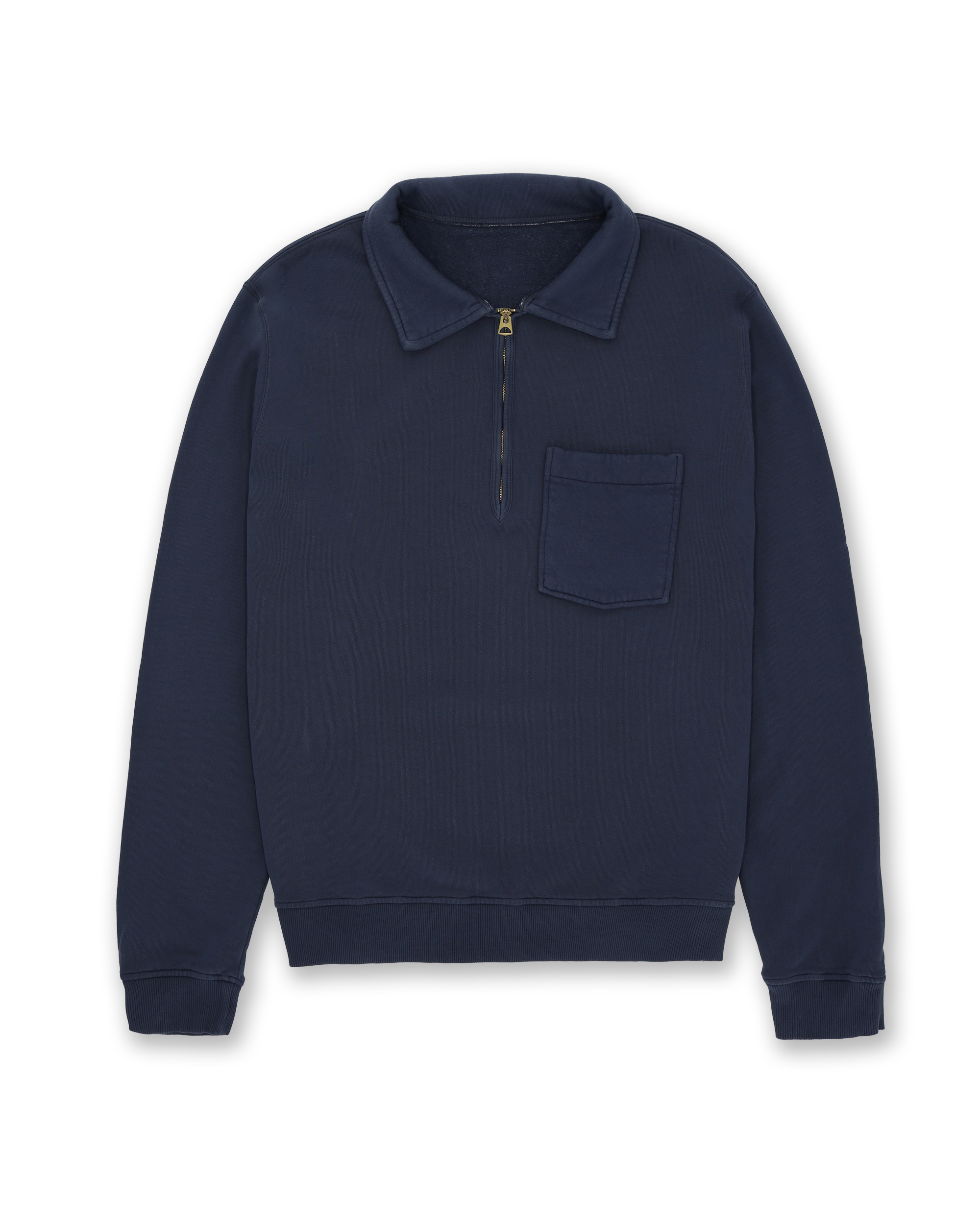Yale Fleece Jersey Quarter Zip Collared Sweatshirt
