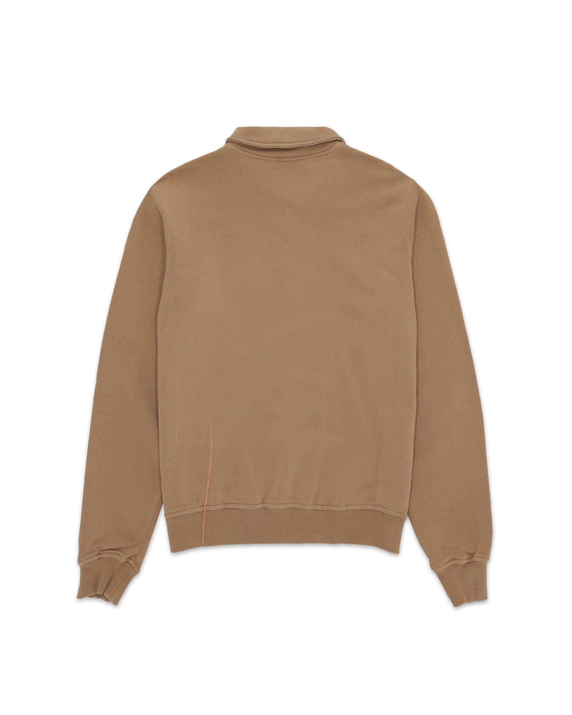 Yalep Brushed Jersey Quarter Zip Collared Sweatshirt