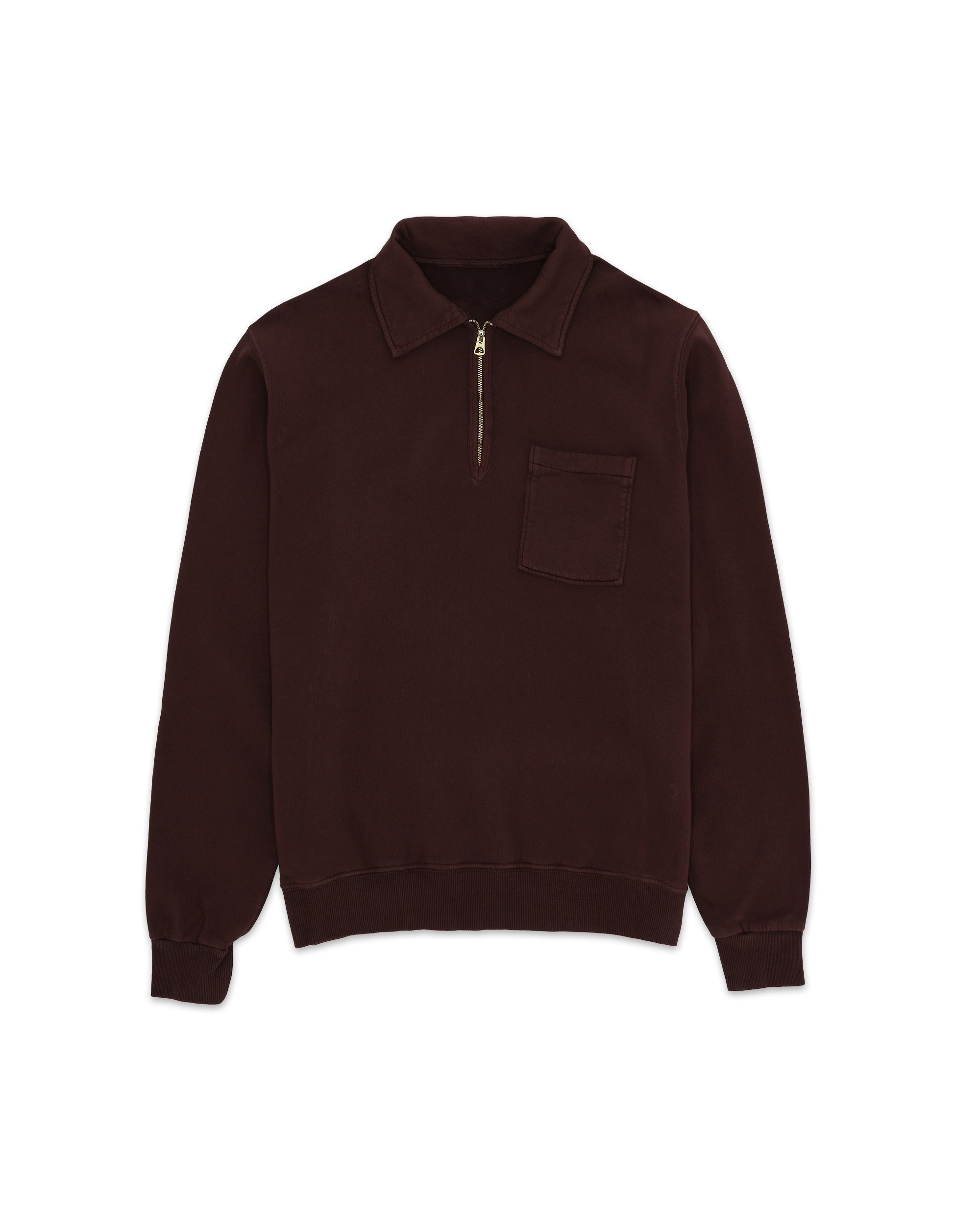 Yale Fleece Jersey Quarter Zip Collared Sweatshirt