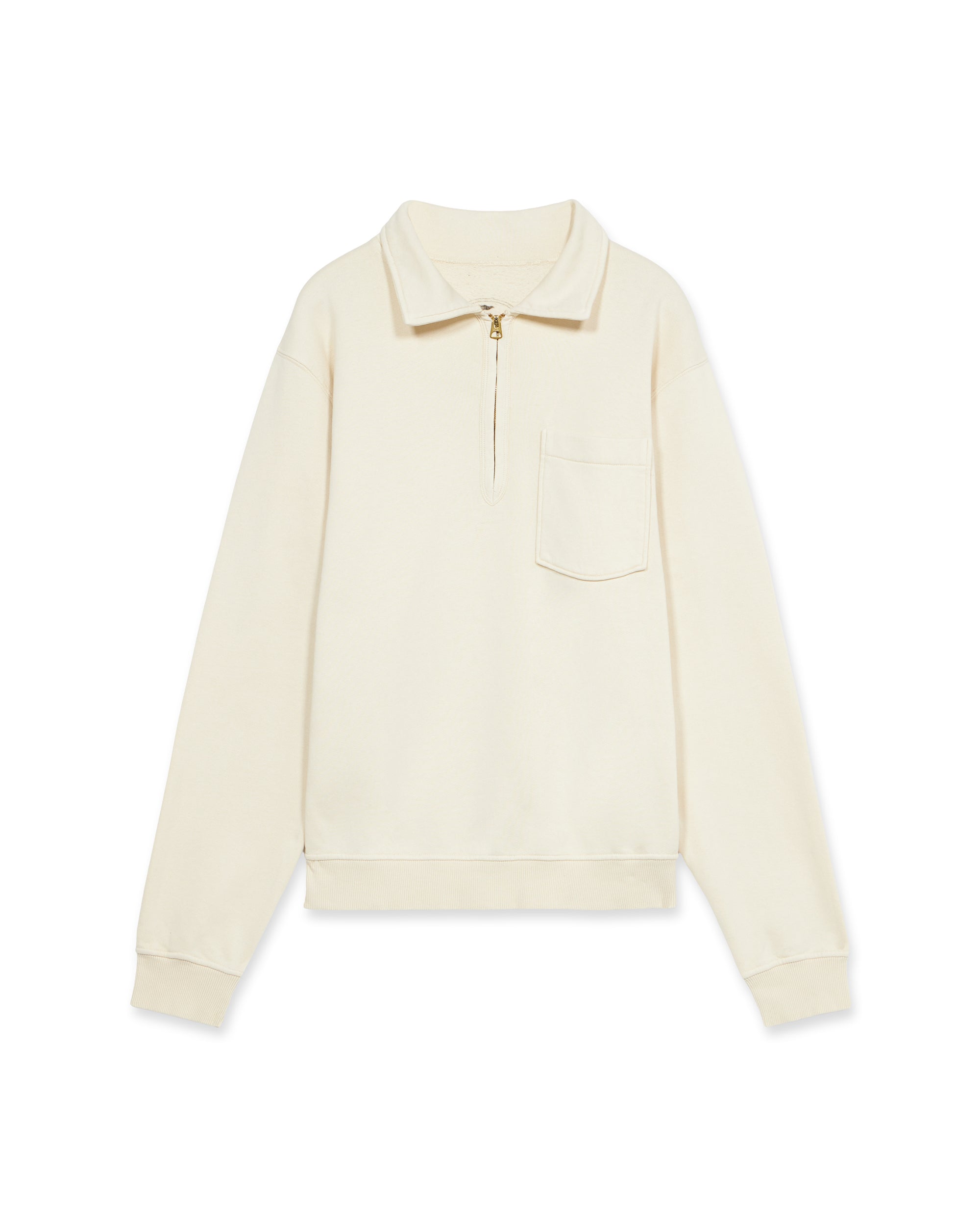 Yale Felpa In Cotone Felpato Con Colletto E Zip