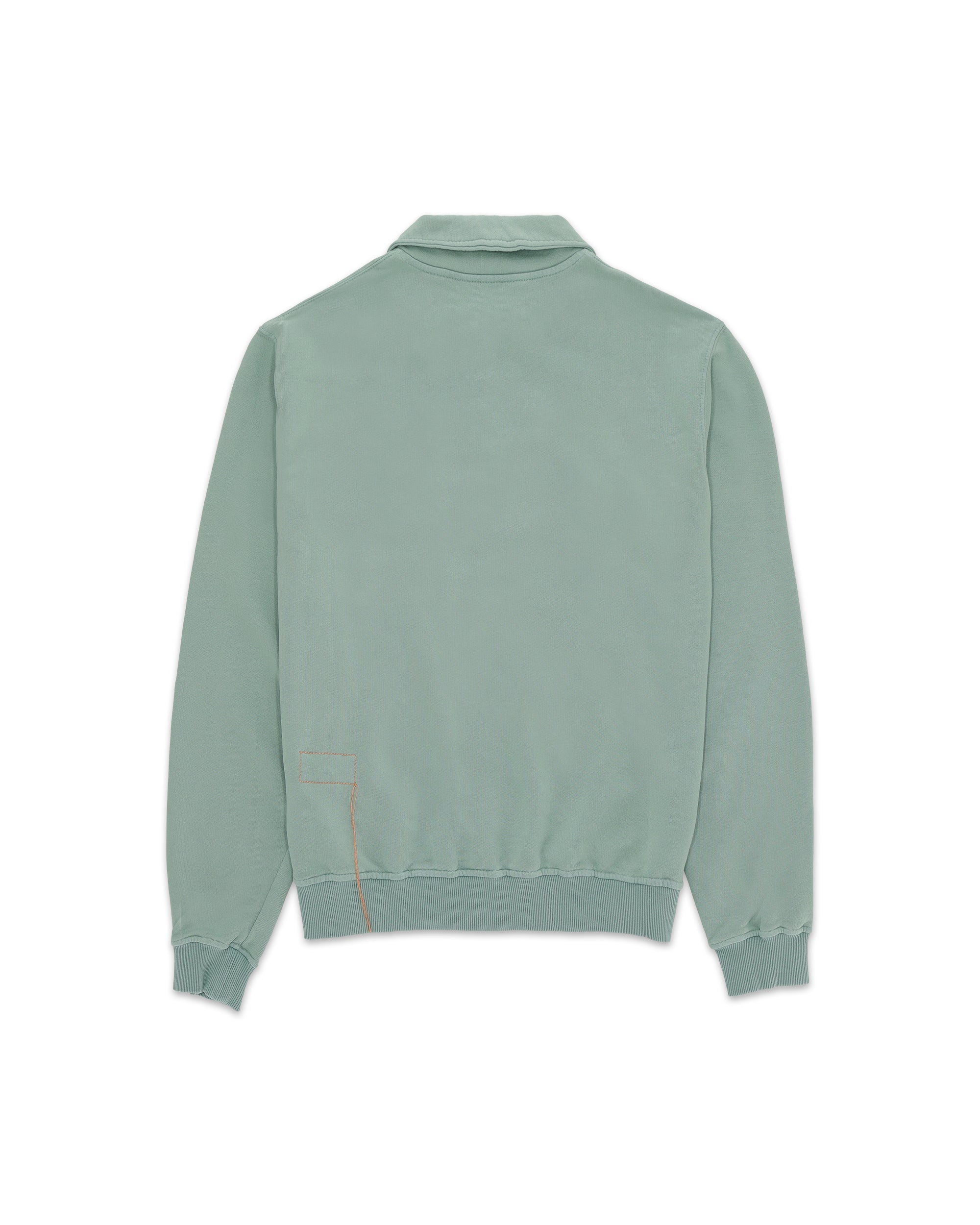 Yalepcoach Brushed Jersey Quarter Zip Collared Printed Sweatshirt