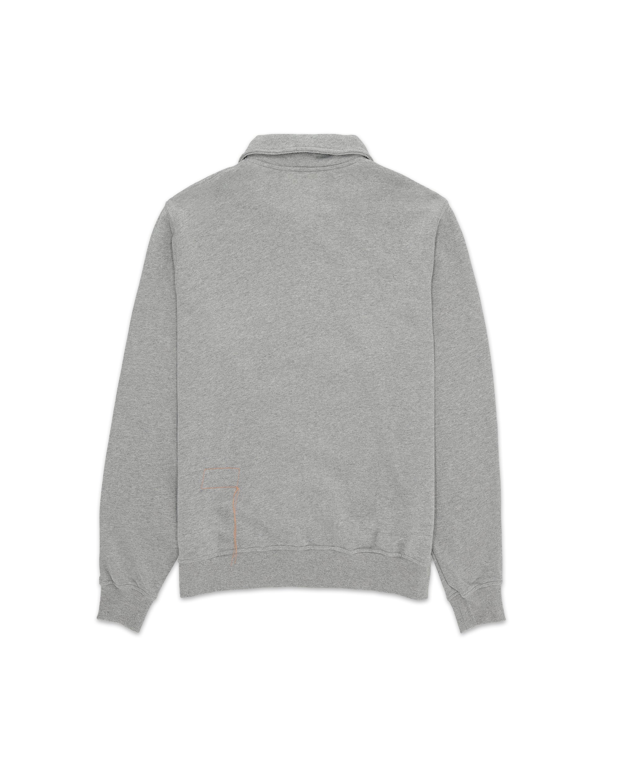 Yalepcoach Brushed Jersey Quarter Zip Collared Printed Sweatshirt