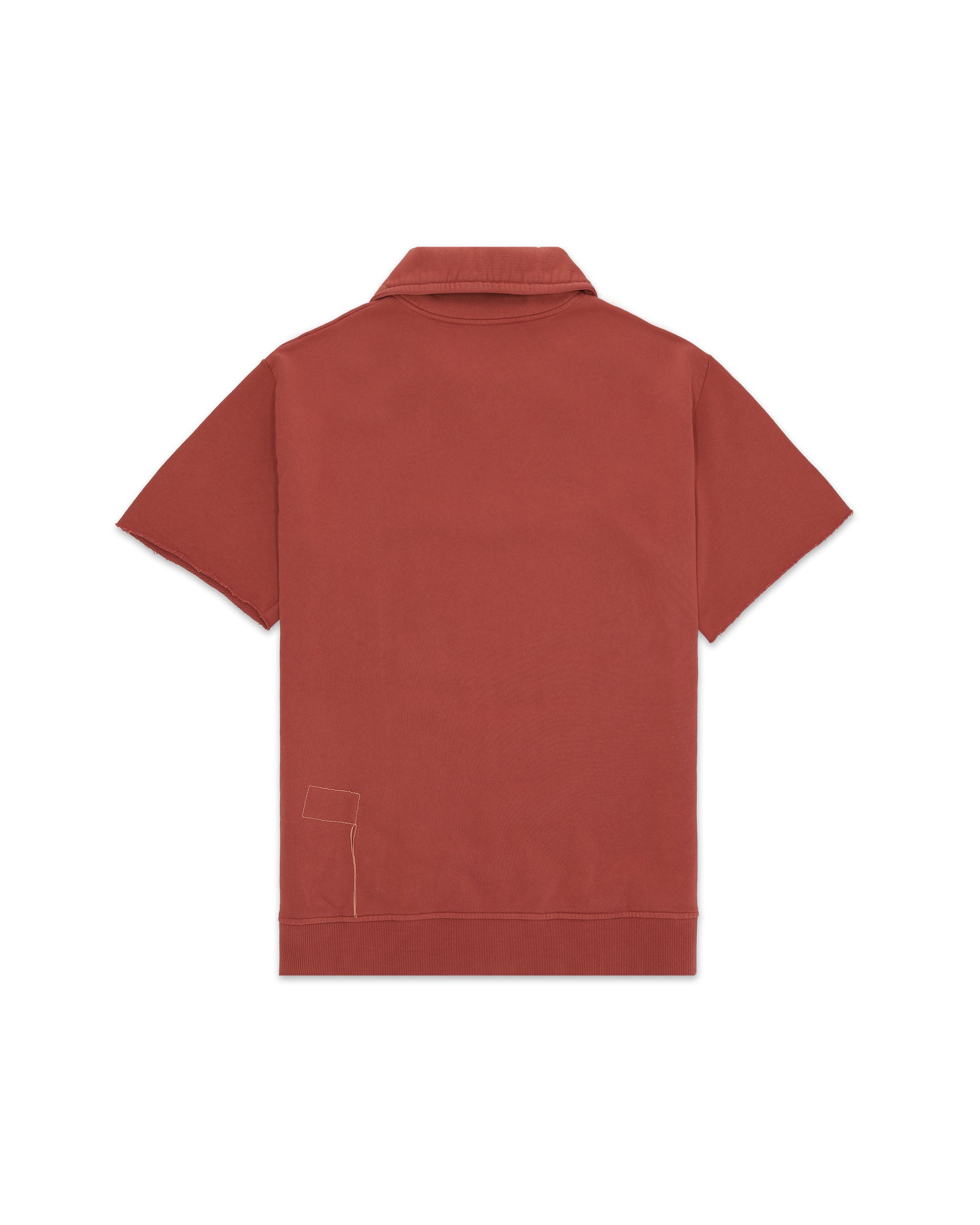 York Brushed Jersey Quarter Zip Collared Short Sleeve Sweatshirt